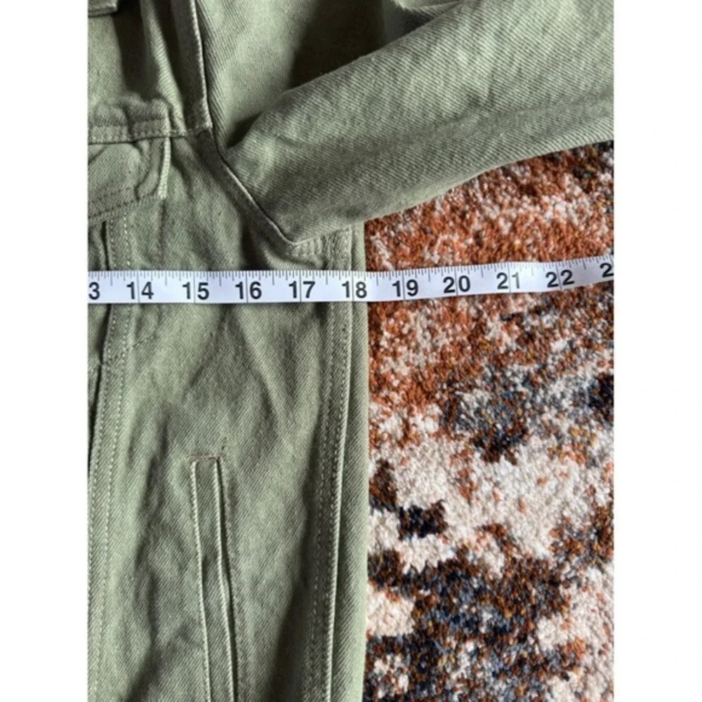 Levi's Girls Olive Green Denim Trucker Jacket Size L 12-13‎ Years 100% Cotton